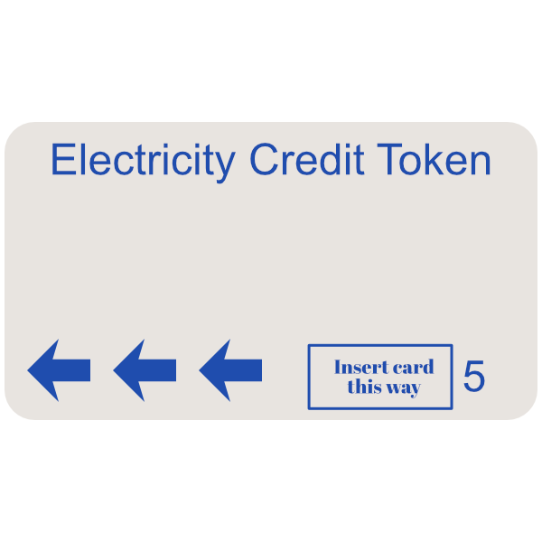 electricity token blue